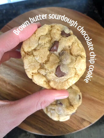 Sourdough chocolate chip cookies